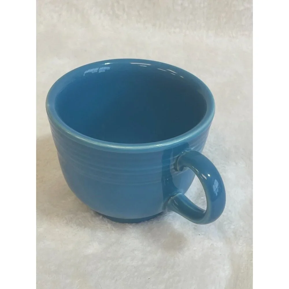 Homer Laughlin China Co Fiestaware‎ Peacock Blue Coffee Tea Cup Lead Free